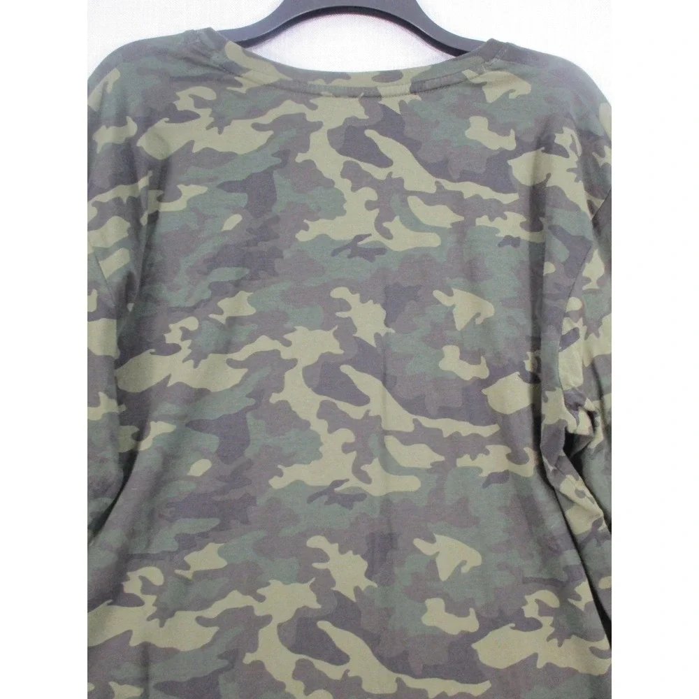 Caterpillar Mens Camo Long Sleeve Graphic T-Shirt CAT Logo Green XL - Picture 9 of 10